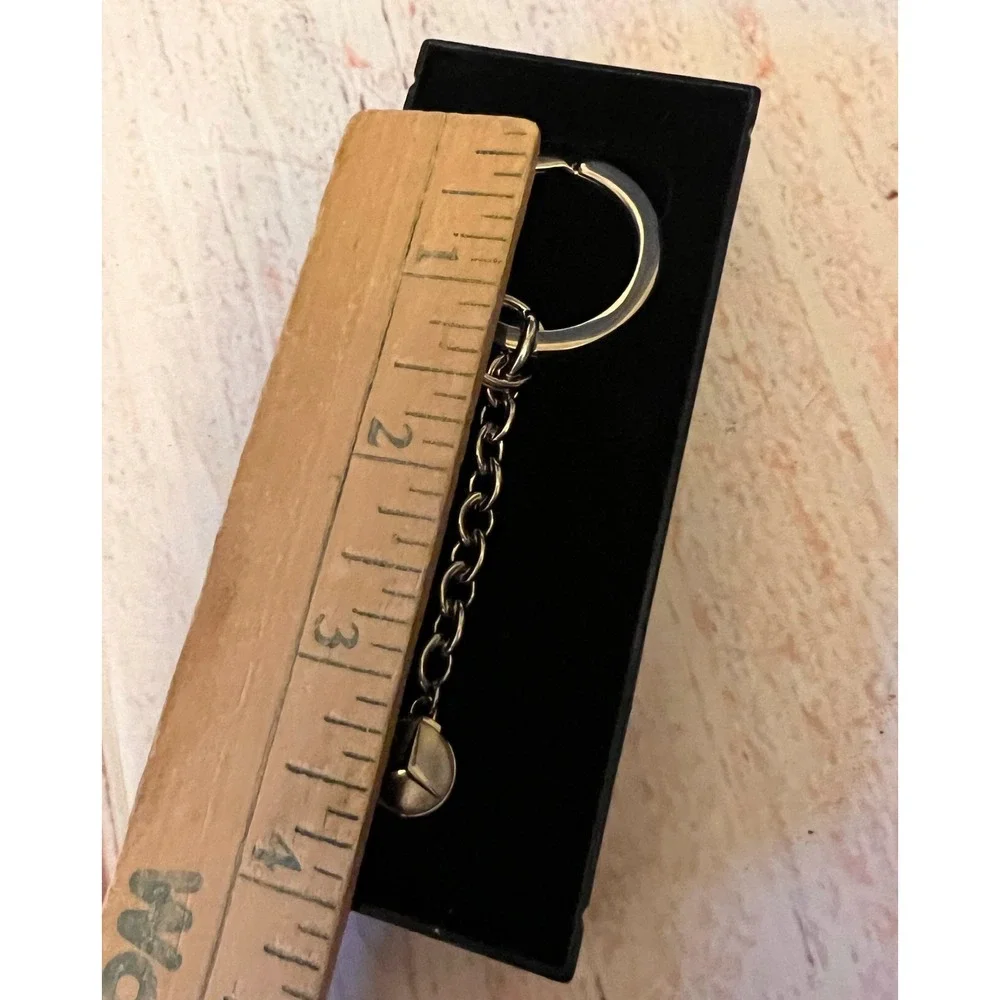 Mercedes Benz Silver Tone Logo Charm Key Ring Chain in Gift Box